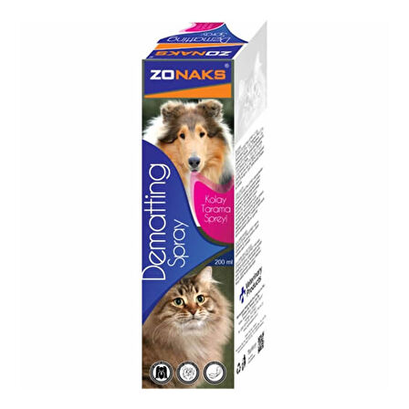 Zonaks Dematting Spray Kedi Köpek Kıtık Açıcı Sprey 200 Ml