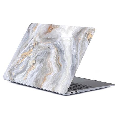 Codegen Apple 13" Macbook Pro 2020 (M1) A2338 Bej Mermer Kılıf Koruyucu Kapak CMPTM-133KM