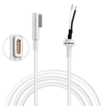 Codegen Apple Magsafe 1 L-Tip 5 Pin Tamir Kablosu 45W 60W 85W Uç Dc Kablo Mıknatıslı Adaptör