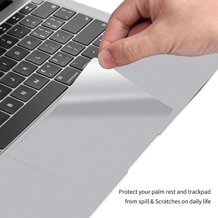 Codegen Apple 13" Macbook Air A1932 A2179 A2337 Silver Trackpad Koruyucu Sticker Etiket