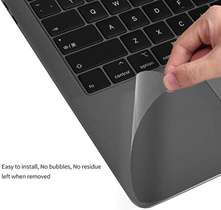 Codegen Apple 13" Macbook Pro A1706 A1708 A1989 A2159 A2338 Space Gray Trackpad Koruyucu Sticker Etiket