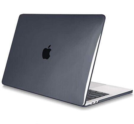 Apple 13" Macbook Air M2 A2681 Kristal Siyah Kılıf Koruyucu Kapak CMMA-136B