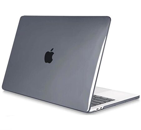 Apple 13" Macbook Air M2 A2681 Kristal Gri Kılıf Koruyucu Kapak CMMA-136G