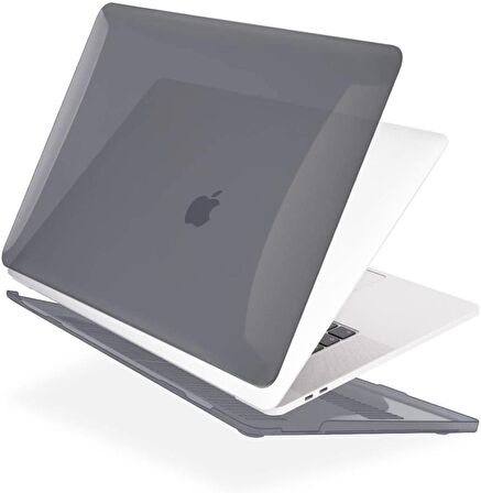 Apple 13" Macbook Air M2 A2681 Kristal Gri Kılıf Koruyucu Kapak CMMA-136G