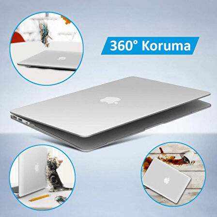 Apple 13" Macbook Pro M2 A2686 Gökkuşağı Kılıf Koruyucu Kapak CMPTM2-133RW