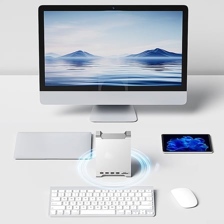 Codegen Mac Mini M5/M5 Pro 9 in 1 Type-C NVME SSD Alüminyum Çevirici Stand Docking Station CDG-NSC201