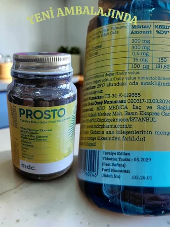 MDC Prosto (Saw Palmetto, Isırgan Otu, Likopen, Çinko, Selenyum) 30 Kapsül