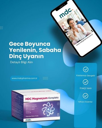 MDC Magnezyum Kompleks 220 Mg (L-TREONAT, BİSGLİSİNAT, MALAT, TAURAT) 30 Efervesan Saşe