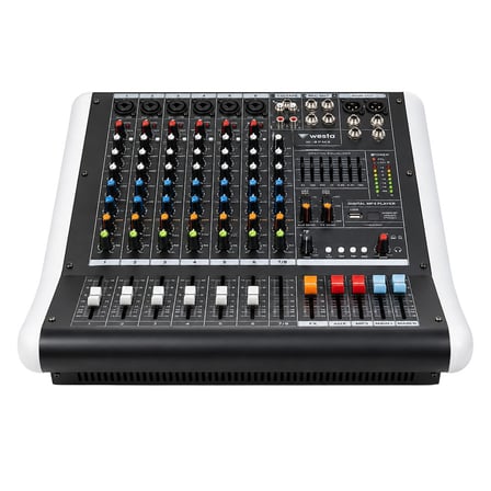 Westa WM-8PMX 2X400w 8 Kanal Power Mikser USB, Bluetooth 32DSP Dijital Profesyonel Ses Mikseri