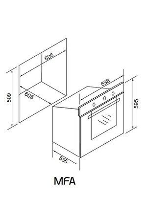 Alveus MFA 604 76 lt Ankastre Fırın