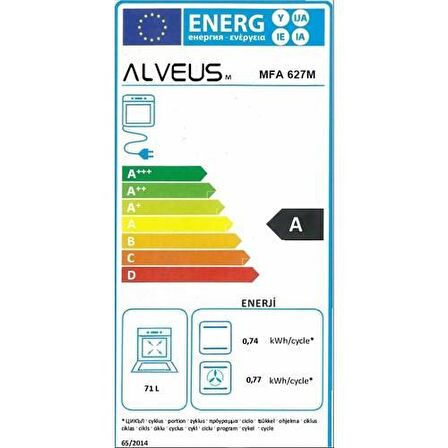 Alveus MFA 627 76 lt Ankastre Fırın Beyaz 