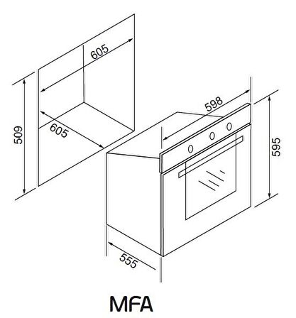 ALVEUS EUROPE SİYAH 3'LÜ ANKASTRE SET (VİTRO 641 - MFA 627 - MOD 3000)