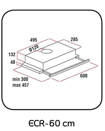 EXEP F6 ECR ÇİFT FİLTRE INOX PANEL SÜRGÜLÜ ASPİRATÖR