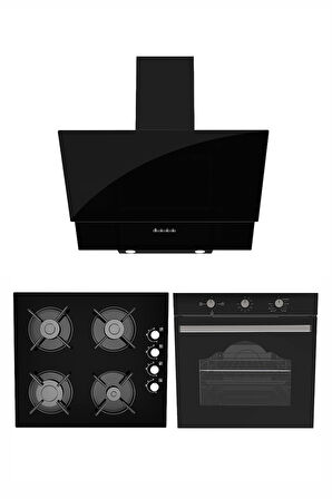 EXEP CITY LUX 3'LÜ SİYAH ANKASTRE SET [ED402-EO320-615TD]
