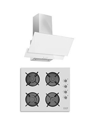 EXEP 2'Lİ BEYAZ CAM ANKASTRE SET [ED401-EO320]