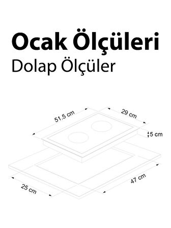 ALVEUS 2'Lİ VİTROSERAMİK ANKASTRE ELEKTRİKLİ DOMİNO OCAK