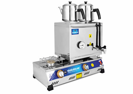 40lık Doğalgaz Uyumlu Kaynaklı Pleytli Çay Kazanı