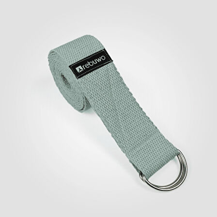 Rebuwo Su Yeşili Yoga Kemeri, Doğal Pamuk 184 cm,Yoga ve Pilates İçin İdeal, Aqua Green Cotton Yoga Strap 
