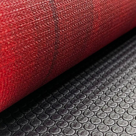 Rebuwo PER Yoga Matı Bordo 5mm, Ekolojik Fitness Matı, Kaydırmaz, Burgundy, Non-Slip & Sustainable