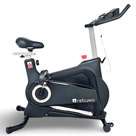 Rebuwo RZ 200 Spin Bike Kondisyon Bisikleti – Bluetooth Destekli, Ayarlanabilir Sele ve Gidon | Ev ve Stüdyo Tipi Spinning Bisikleti