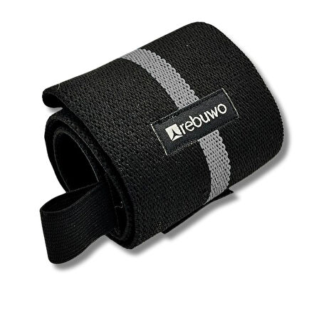 Rebuwo Güç Bilekliği Koyu Gri (En Sert),Halter ve Vücut Geliştirme için Bilek Desteği 2 Adet
