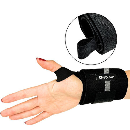 Rebuwo Güç Bilekliği Koyu Gri (En Sert),Halter ve Vücut Geliştirme için Bilek Desteği 2 Adet