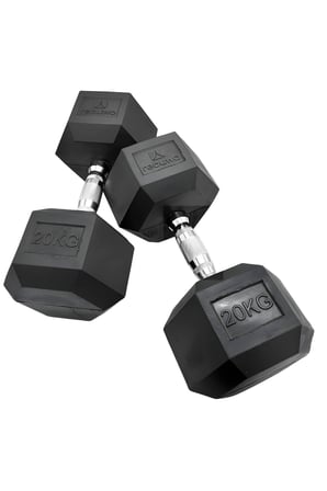 Hex Altıgen Kauçuk Kaplı Dambıl 20 kg 1 Adet