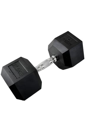 Hex Altıgen Kauçuk Kaplı Dambıl 27.5 kg 1 Adet