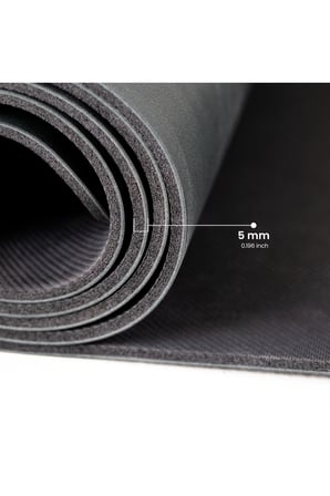 Doğal Kauçuk Kaydırmaz Yoga ve Pilates Matı 5 mm - Turuncu Desenli