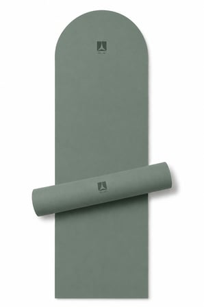 Doğal Kauçuk Oval Kesim Yoga Matı Kaymaz ve Dayanıklı 5mm - Yeşil