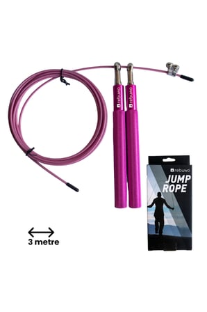 Pembe 3 Metre Ayarlanabilir Hızlı Atlama İpi