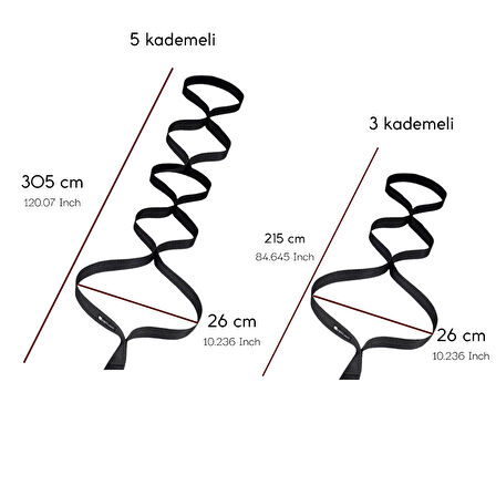 Kademeli Halatlı Barfiks Halkası Kahverengi Jimnastik Halkası Siyah Kayış (5 Kademeli)