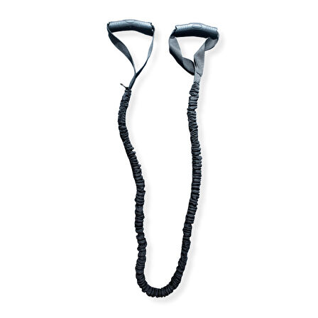 Rebuwo Direnç Egzersiz Lastiği – 13.5Kg 30LBS Fitness ve Güç Antrenman Lastiği,420cm Lastikli Siyah Elcikli Hortum Kolon