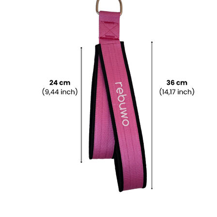 Rebuwo Pilates Elcik Reformer Yoga Pilates Tutma Aparatı (Pembe)– Kadife Kumaş & Metal D Tokalı (1 Çift)