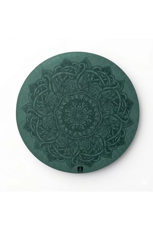 Desenli Yuvarlak TPE Mat 5 mm Yeşil 60x60 cm
