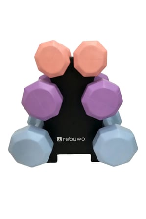 6'lı Dambıl Rack - Çoklu Dambıl Standı Siyah