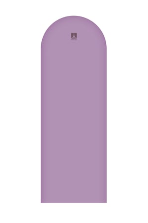 PU Yüzey Kauçuk Yoga Matı Oval Kesim - Lila