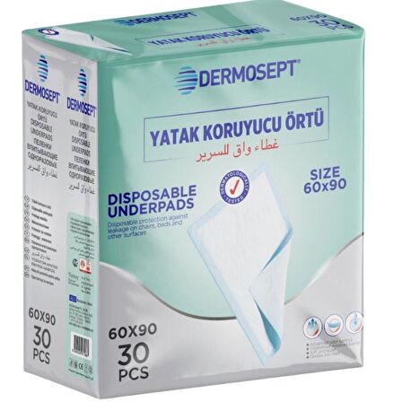 DERMOSEPT - HASTA ALTI SERME BEZİ 60X90 - 30 ADETLİ