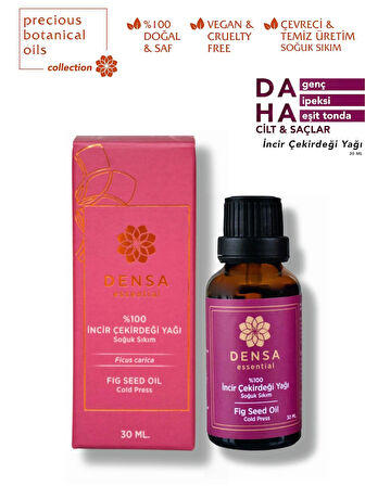 Densa Essential %100 Saf Incir Çekirdeği Yağı Soğuk Sıkım 30 ml