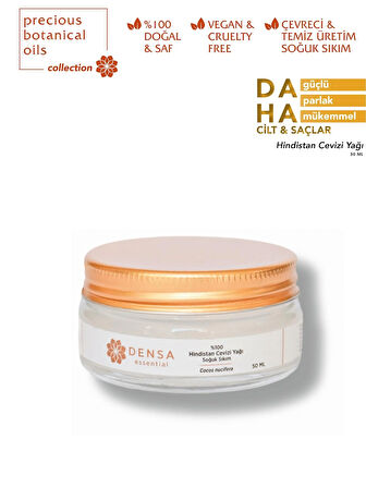 Densa Essential %100 Saf Hindistan Cevizi Yağı Soğuk Sıkım 50 ml