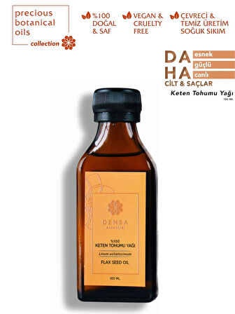 %100 Saf Keten Tohumu Yağı Soğuk Sıkım 100 ml