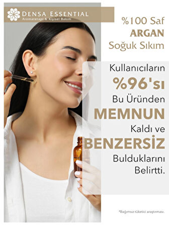 Densa Essential %100 Saf & Doğal Soğuk Sıkım Argan Yağı 30 ml Cilt & Saç Güçlendir Onar Aydınlat Yenile Parlat