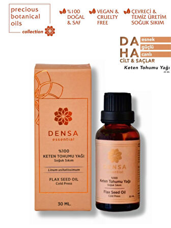 %100 Saf Keten Tohumu Yağı Soğuk Sıkım 30 Ml