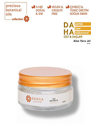 Densa Essential %100 Saf Ve Doğal Aloe Vera Jel Soğuk Sıkım 45 Gr