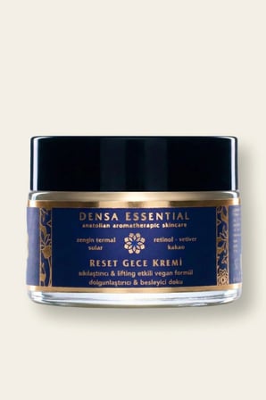 DENSA Essential Reset Retinol Gece Kremi 50 ml | Kakao, Kuşburnu, Argan | Sıkılaştırıcı Lifting Etkili
