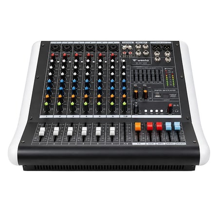 Westa WM-8PMX 2X400w 8 Kanal Power Mikser USB, Bluetooth 32DSP Dijital Profesyonel Ses Mikseri