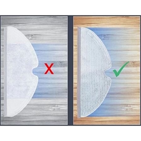 Roborock S5 Max Uyumlu Fiber Bezi 4lü Mop