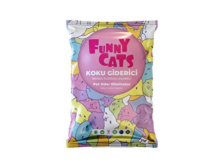 Funny Cats Koku Giderici - Bebek Pudrası Esanslı - 12 ADET