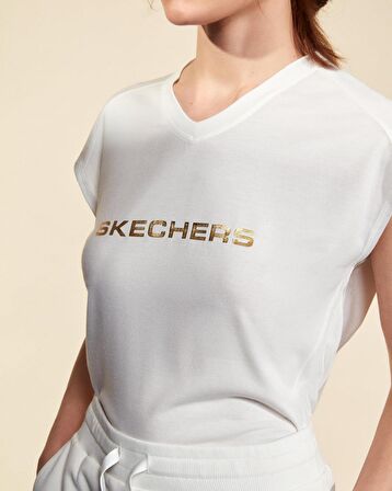 Skechers S211289-102 Graphic Tee W Crew Neck Kadın T-Shirt