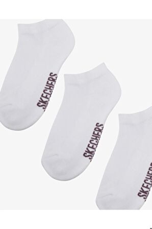 Skechers S221512-100 U 3 Pack Padded Low Cut Sock Unisex Spor Çorap